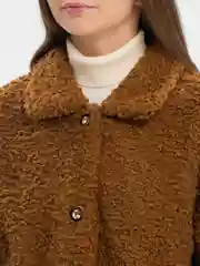 Коричневый дубленка женская Teddy