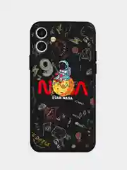 Угольный чехол "NASA" для iPhone 7/8 Plus/X/XS/XR Max/11 Pro Max/12/13 Pro max/mini