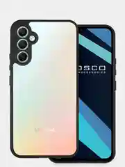 Прозрачный чехол для Samsung Galaxy A34 пластиковый с силиконом ROSCO противоударный с защитой камер