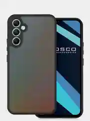 Черный чехол для Samsung Galaxy A34 пластиковый с силиконом ROSCO противоударный с защитой камер