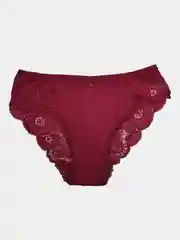 Багровый трусы женские молодежные с кружевом