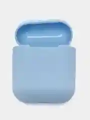 Голубой силиконовый чехол для наушников AirPods 1, 2