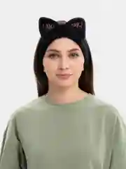 Черный повязка на голову OMG, для косметических процедур/ повязка косметическая