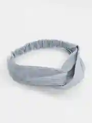 Серый меланж эластичная, хлопковая повязка на голову