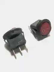 Переключатель клавишный круглый KCD1-101N-5-C3-R/3P on-off красный