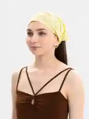 Желтый косынка женская, повязка на голову