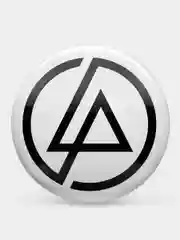 Белый значок "Linkin park", 37 мм