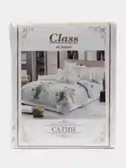 Белый комплект постельного белья,сатин