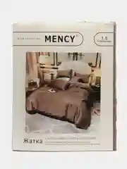 Черный комплект постельного белья "Менси Жатка" 1,5 спальное, сатин, жатка, пододеяльник,простынь