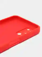Красный чехол силиконовый для Oppo A52 (Оппо А52), цветной, с подкладом
