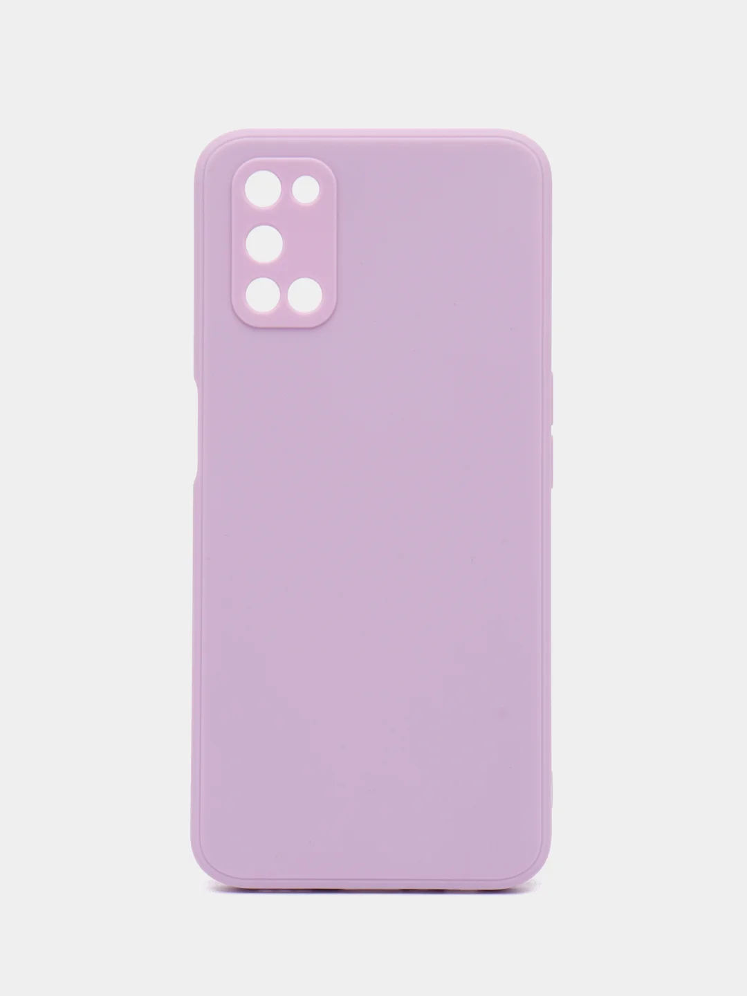 Лавандовый чехол силиконовый для Oppo A52 (Оппо А52), цветной, с подкладом