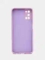Лавандовый чехол силиконовый для Oppo A52 (Оппо А52), цветной, с подкладом