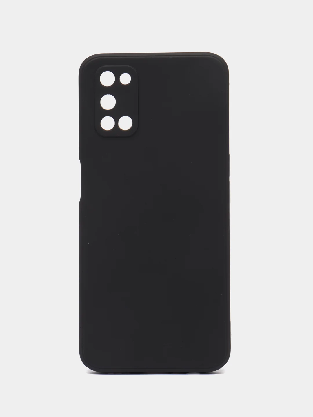 Черный чехол силиконовый для Oppo A52 (Оппо А52), цветной, с подкладом