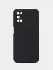 Черный чехол силиконовый для Oppo A52 (Оппо А52), цветной, с подкладом