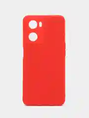Красный чехол силиконовый для Oppo A57S, A77, A77S / Оппо А57С, А77, А77С, цветной, с подкладом