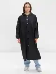 Черный дождевик с капюшоном многоразовый, мужской, женский, плащ-накидка от дождя