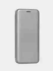 Серебряный чехол книжка Samsung Galaxy J4 2018, Самсунг Галакси Джи4 2018