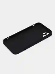Черный чехол для iPhone Xr/ 11/ 12/ mini/ Pro/ ProMax, силиконовый со стеклянной панелью