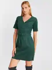 Зеленый платье женское Zolla из текстильной замши