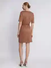 Коричневый платье женское Zolla из текстильной замши