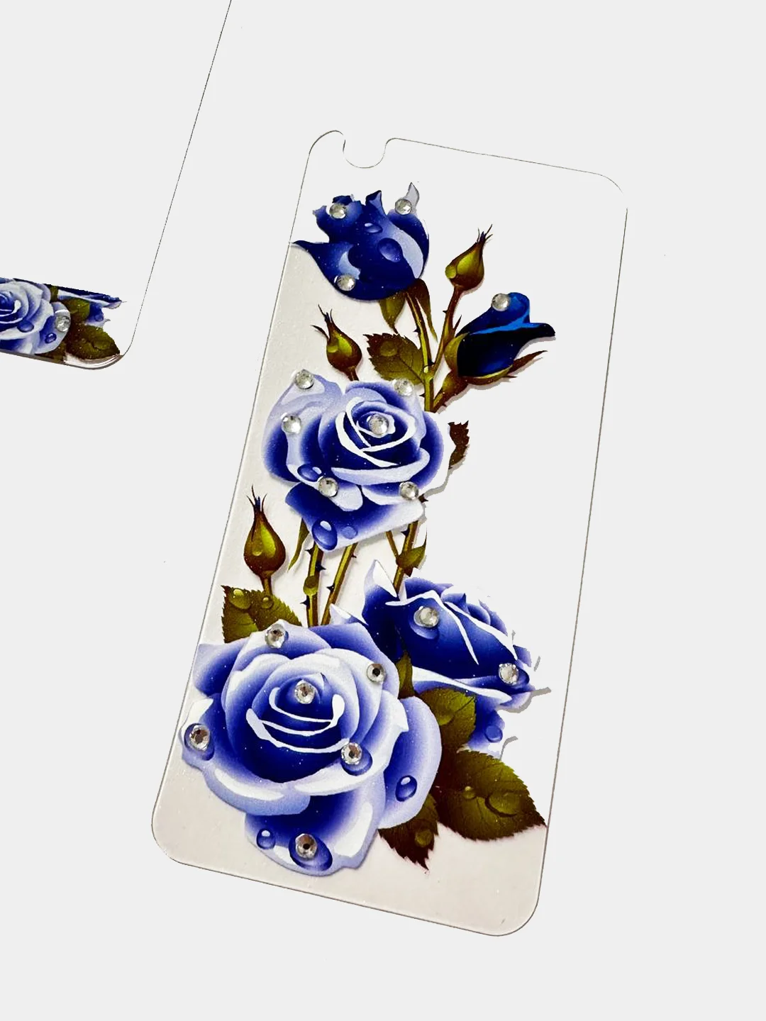 Голубой комплект защитного стекла для iPhone 6/6s (экран/задняя крышка)