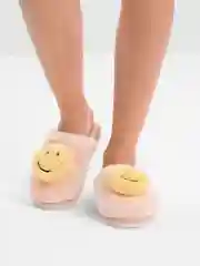 Розовый тапочки домашние женские Смайлики