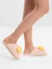 Розовый тапочки домашние женские Смайлики