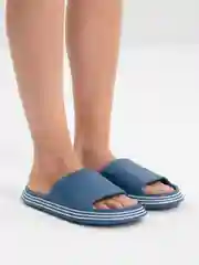 Синий сланцы на широкой подошве унисекс