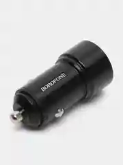 Черный зарядное устройство в авто 1USB 18W Borofone BZ19A, автомобильная быстрая зарядка