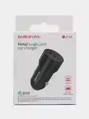 Черный зарядное устройство в авто 1USB 18W Borofone BZ19A, автомобильная быстрая зарядка