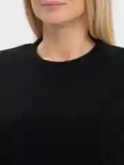 Черный комплект женский трикотажный худи и брюки палаццо