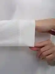 Белый лонгслив женский, кашемировый, в полоску, с воротником, оверсайз, осенний, теплый, зима