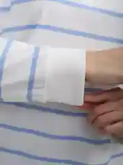 Ледяной лонгслив женский, кашемировый, в полоску, с воротником, оверсайз, осенний, теплый, зима