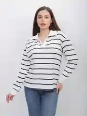 Угольный лонгслив женский, кашемировый, в полоску, с воротником, оверсайз, осенний, теплый, зима