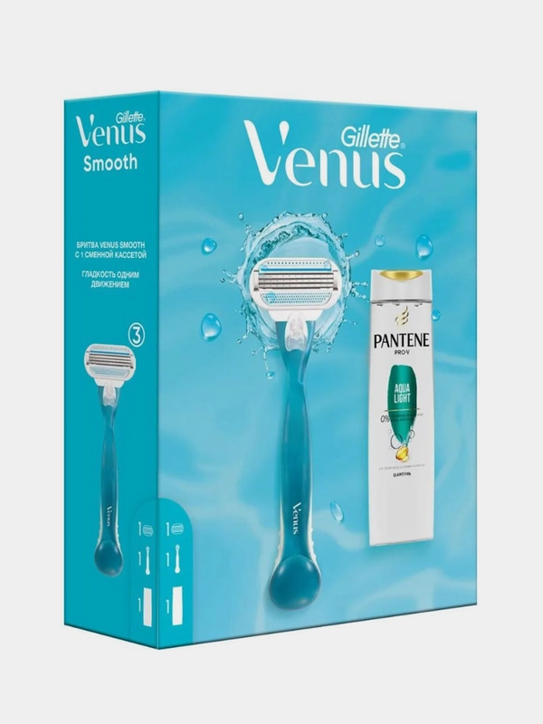 Набор VENUS Бритва с 1 сменной кассетой и PANTENE Шампунь Aqua Light 250мл