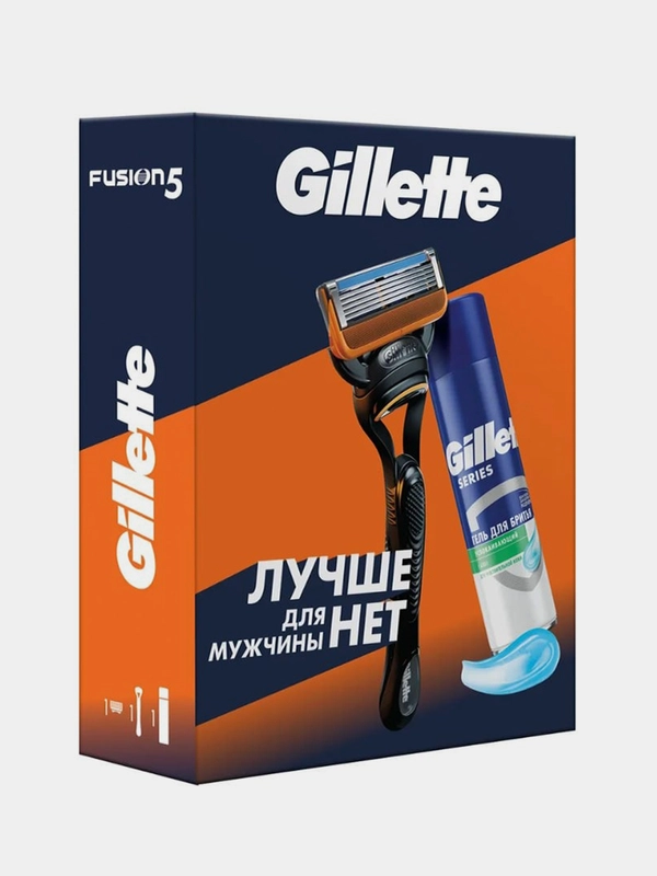 Набор Gillette FUSION Бритва со сменной кассетой и Гель для бритья 200 мл
