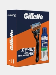 Набор Gillette FUSION Бритва с одной кассетой и Пена для бритья Успокаивающая 200 мл
