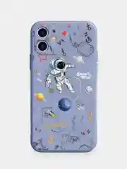 Небесно-голубой чехол "NASA" для iPhone 7/8 Plus/X/XS/XR Max/11 Pro Max/12/13 Pro max/mini