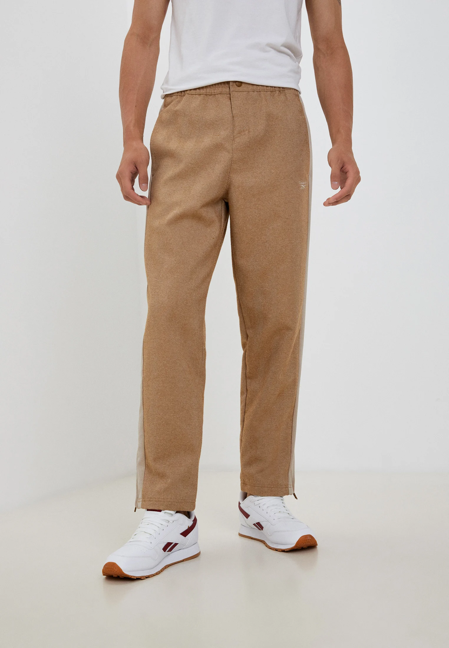 Бежевый спортивные брюки GV3470 Reebok CL F TRACKPANT
