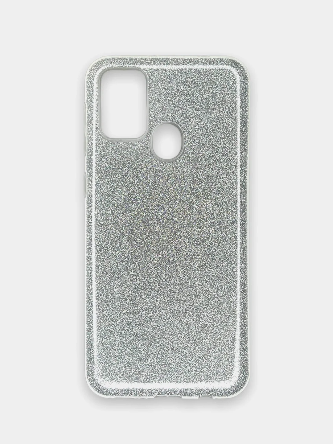 Серебряный чехол Samsung Galaxy M31, Самсунг Галакси М31 блестящий сияющий