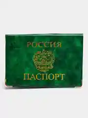 Зеленый обложка-чехол на паспорт