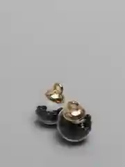 Черный стеклянный шарик со стразами, 2 штуки, D-16см (подвеска)