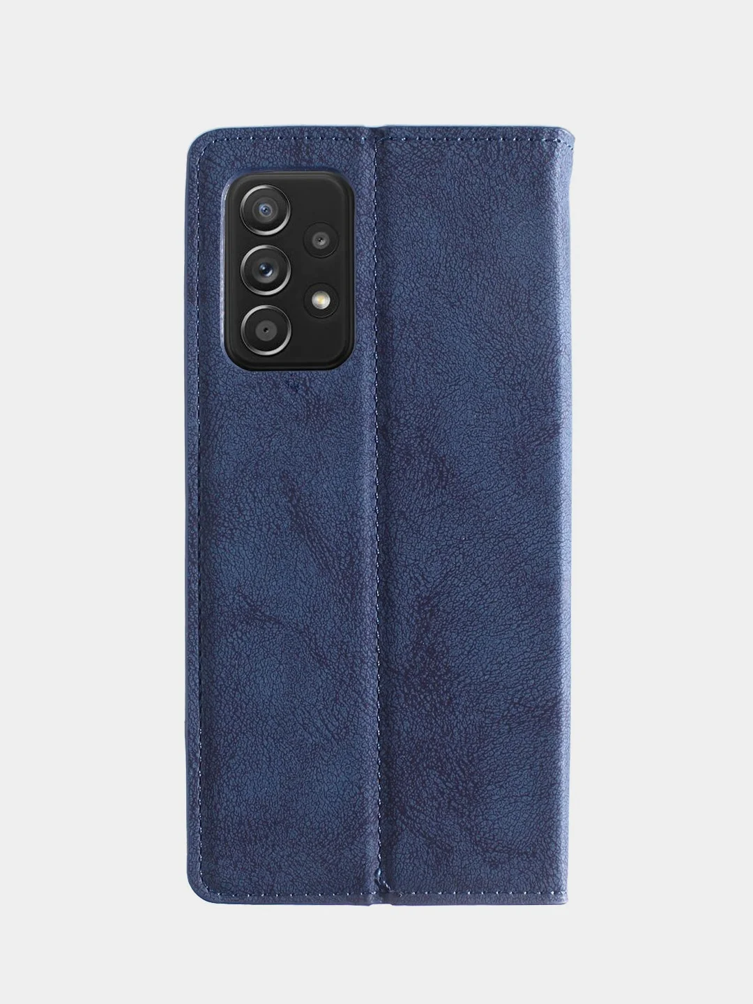 Синий чехол-книжка для Samsung A52 из нубука Super Creative