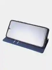 Синий чехол-книжка для Samsung A52 из нубука Super Creative