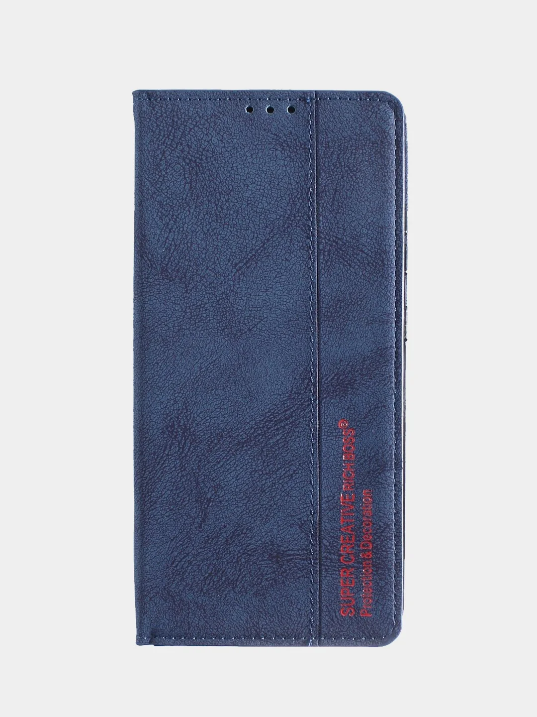 Синий чехол-книжка для Samsung A52 из нубука Super Creative