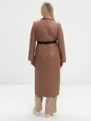 Терракотовый стёганное пальто весна-осень