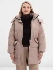 Бежевый меланж куртка женская, зимняя