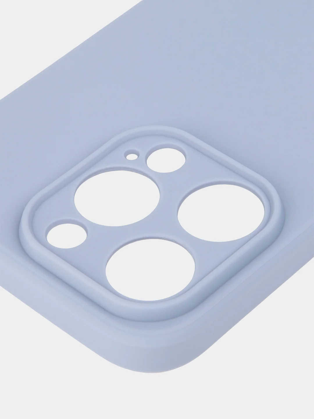 Светло-синий чехол и стекло для Apple iPhone 15 Pro силиконовый ROSCO матовый тонкий с защитой камер