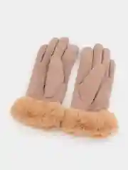 Бежевый перчатки женские зимние