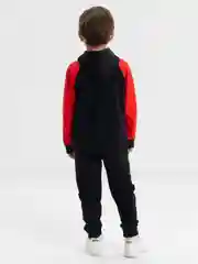 Черный детский утеплённый костюм